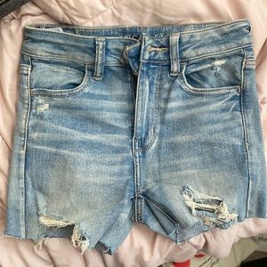 American eagle high waisted next level stretch shorts size 2